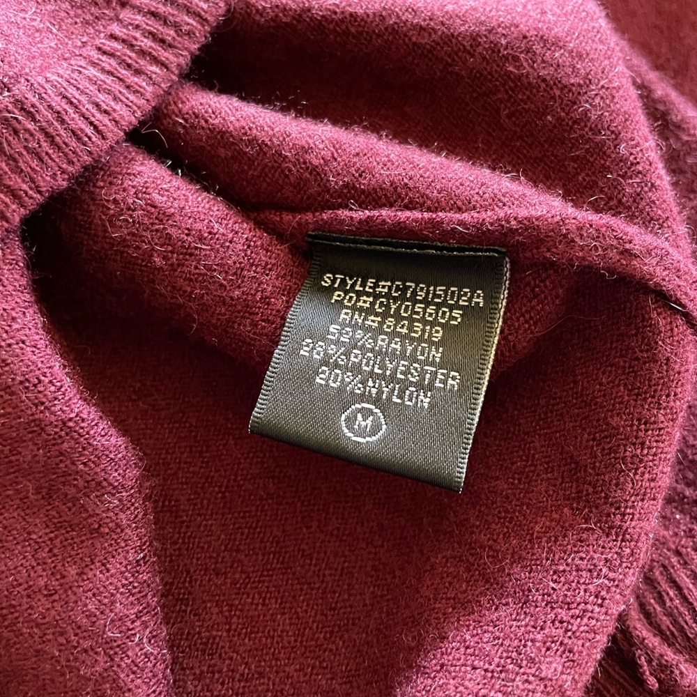 Cyrus Anthropologie Cowl Neck Sweater Burgundy Dolman Sleeve Oversized Size M - Picture 14 of 14
